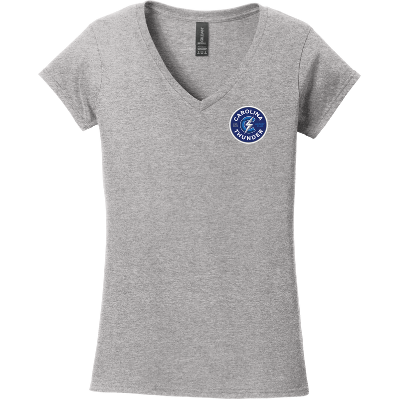 Carolina Thunder Softstyle Ladies Fit V-Neck T-Shirt
