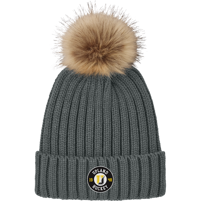 Upland Hockey Faux Fur Pom Beanie