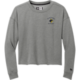 Delaware Jr. Blue Hens New Era Ladies Tri-Blend Fleece Crop Crew