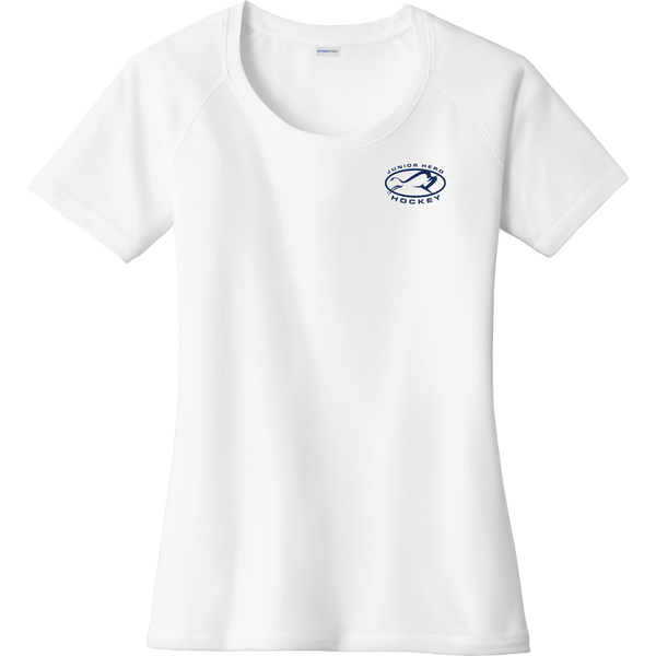 Jr. Herd Ladies PosiCharge Tri-Blend Wicking Scoop Neck Raglan Tee