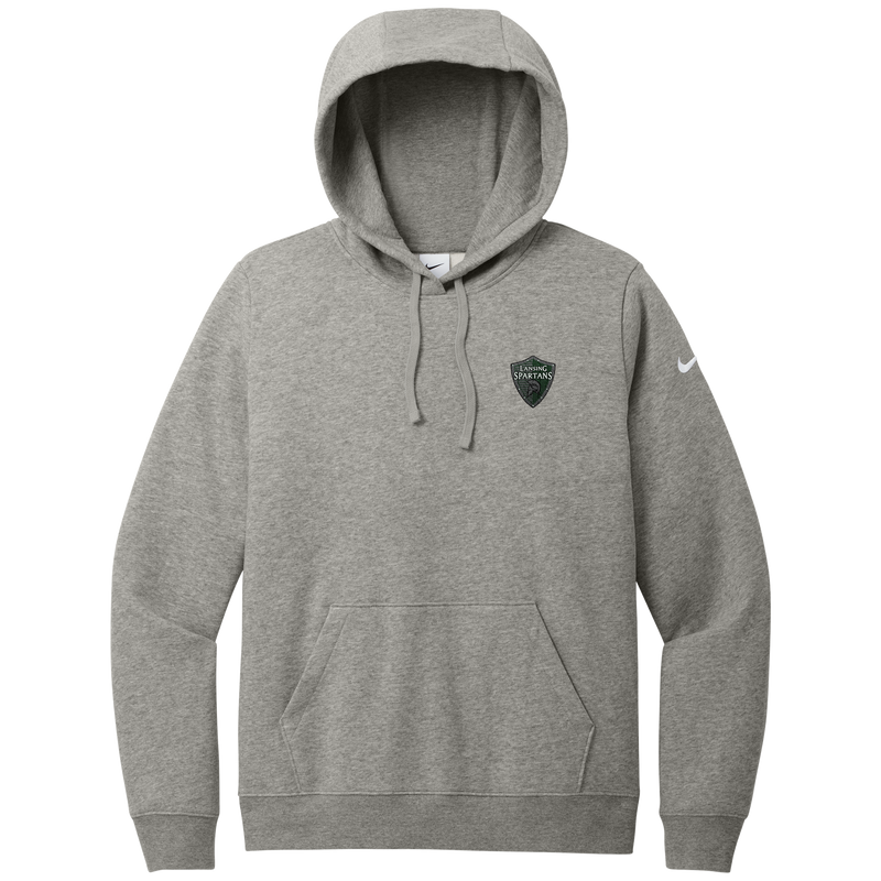 Lansing Spartans Nike Women's Club Fleece Sleeve Swoosh Pullover Hoodie