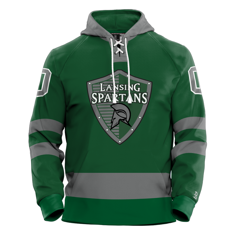 Lansing Spartans Youth Sublimated Retro Hoodie